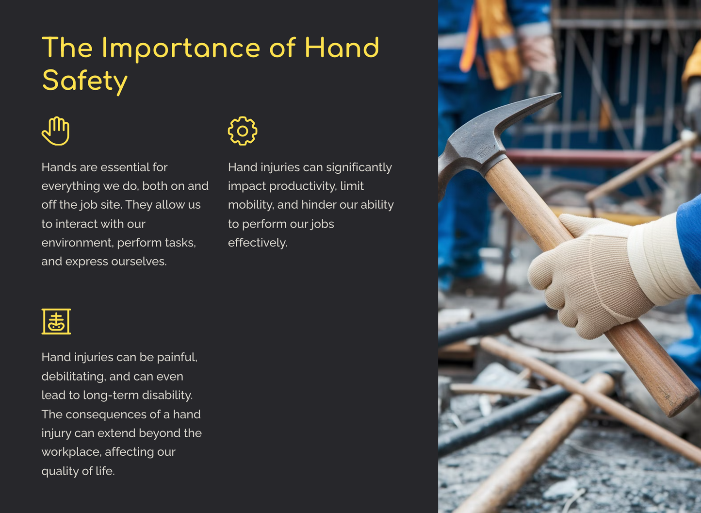 Preventing Hand-Injuries on Job Sites (Power Point Download)