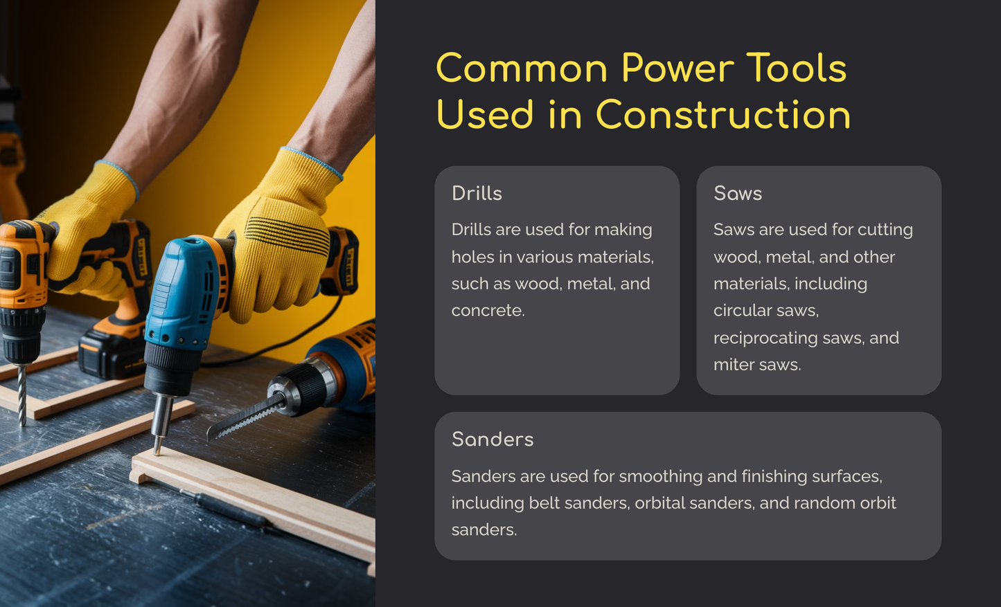 Safe Use of Power Tools in Construction (Power Point Download)