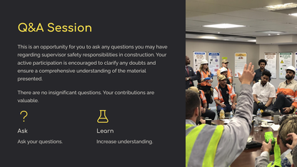 Supervisor Safety Responsibilities in Construction (Power Point Download)