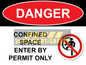 Confined Space Permit Only Sign (PDF Download)