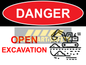 Danger Open Excavation Sign (PDF Download)