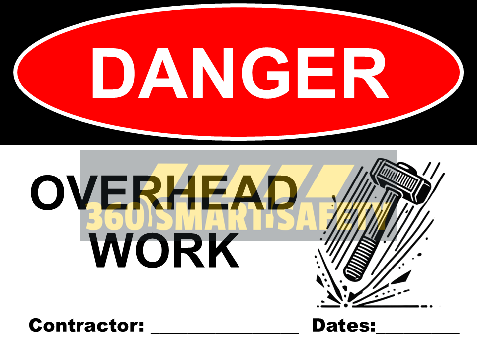 Overhead work construction sign (PDF Download)