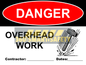 Overhead work construction sign (PDF Download)