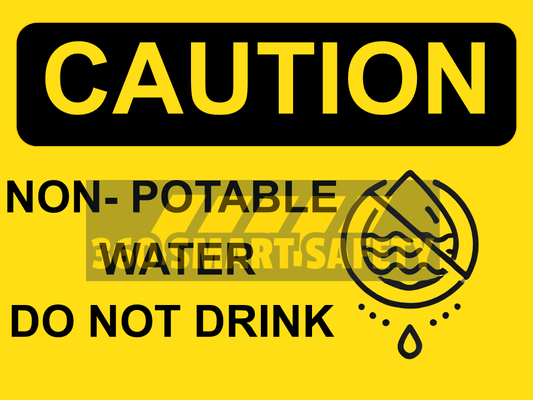 Caution Non Potable Water sign (PDF Download)